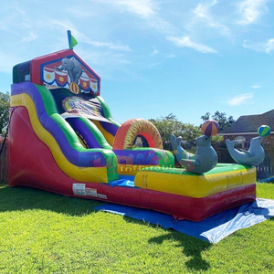 Backyard commercial bounce house jumping bouncy castle tobogan hinchable <b>inflatable</b> circus water slide for kids - Product Image 1