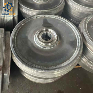 SK200 SK100 SK120 SK125 SK160 suku cadang roda bawah roda <span class=keywords><strong>Idler</strong></span> depan penggali Mini Undercarriage <span class=keywords><strong>Idler</strong></span> Roller - Product Image 3