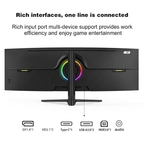 Moniteur de jeu PC incurvé <span class=keywords><strong>ultra</strong></span> large de 49 pouces 240Hz 5K PBP HDR haute résolution pour un transport rapide sur ordinateur de bureau - Product Image 6