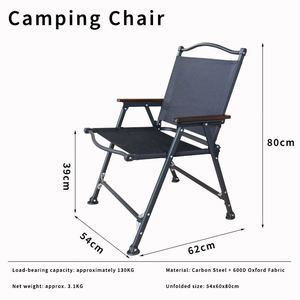 Chaise pliante Kermit réglable en hauteur pour camping, pêche et plage – Vente en gros - Product Image 2