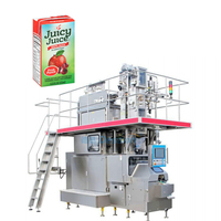 Máquina automática de llenado de cartón de jugo de leche de té, máquina de llenado de cartón aséptico líquido de bebidas