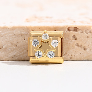 Ensemble de bracelets à breloques tendance en alliage de zinc, cristaux et strass, bijoux modulaires DIY, cadeau pour femme, forme de cœur - Product Image 4