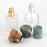 Tapa de Perfume de Madera con Forma de Hongo Personalizada, Tapa de Fragancia con Textura Única, Tapa de Botella de Madera Artística para Embalaje de Marca de Lujo