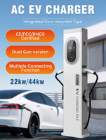 TARY Nouvelle borne de recharge rapide pour véhicules électriques à double prise, sur pied, 220V 22KW AC, station de charge rapide pour voitures