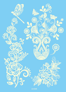 Nueva llegada blanco mano Henna plantilla impermeable de transferencia de agua <span class=keywords><strong>tatuajes</strong></span> temporales de La etiqueta engomada - Product Image 3