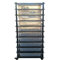 Support d'élevage avec bac transparent pour reptiles, serpent gecko lézard support de vision en aluminium épissé à 10 couches avec boîte d'élevage