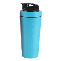 Bouteille shaker double couche en acier inoxydable 304 avec boule de mélange intégrée pour poudre de protéines 500ml 750ml