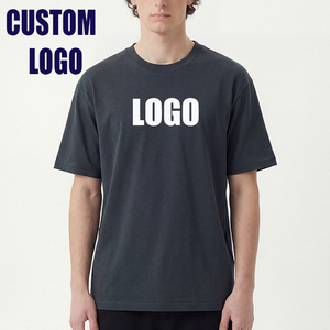 Tee Custom 100% Cotton Tshirt Printing Homme Clothing Wholesale T Shirts Premium Short Sleeve Blank Plain T‑Shirts For Men - Product Image 2