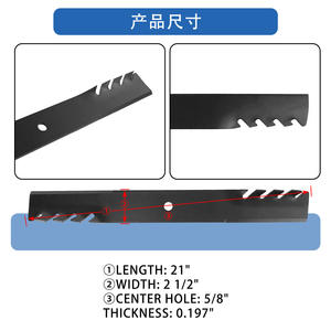 Cuchilla para cortacésped 112111-03 D18036 21 X 58 Negra, paquete de 3, para piezas de cortacésped - Product Image 3