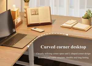 Bureau d'angle réglable en hauteur PRORIALS à double moteur et 3 pieds, avec support pour tasse et crochet, idéal pour le travail - Product Image 4