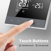 Thermostat de chauffage résidentiel, interface tactile, verrouillage enfant, mémoire de coupure de courant, contrôleur de température programmable, chauffage de pièce