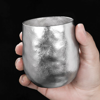 Bouteille d'eau isotherme à double paroi en titane pur – Tasses à thé et café portables et pratiques pour l'extérieur et la maison – Design créatif et tendance