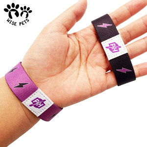 Yeni tasarımlar özel Polyester streç bilek bandı Pulsera Elastica dokuma etiket kumaşı süblimasyon baskı olay elastik bileklik - Product Image 4