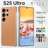 Nuevo Teléfono Inteligente para Juegos 2025 S25Ultra 5G, Diseño Transfronterizo, Cuatro Núcleos, Doble SIM, Pantalla HD, 108MP, Procesador MTK, Reconocimiento Facial