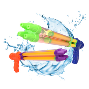 Nouveauté : Jouet de tir d'extérieur unisexe pour enfants, canon à eau en plastique de 46 cm à quatre buses, lot de 12, avec boîte de présentation - Product Image 1