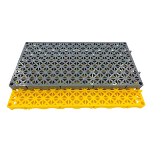 <b>Plastic</b> <b>Mesh</b> Floor Grating Gray And Yellow Injection Molding Grade High Strength Trenchless Splicing For Car Wash - Product Image 4