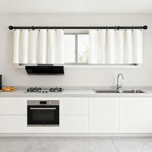 Juego <span class=keywords><strong>de</strong></span> Barras para Cortinas Decorativas Modernas <span class=keywords><strong>de</strong></span> 28-48 Pulgadas, 5/8 Pulgadas, Negro Mate, con Soporte <span class=keywords><strong>de</strong></span> Metal Resistente - Product Image 6