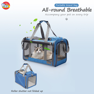 กระเป๋าใส่สัตว์เลี้ยงแบบพับได้ ผ้าตาข่ายเนื้อนุ่ม 600D Oxford พร้อมโครงลวด สำหรับสัตว์เลี้ยงขนาดเล็กถึงกลาง รุ่น Prodigy ทรงสี่เหลี่ยม ซิปปิด สำหรับแมว สุนัข และสัตว์เลี้ยงขนาดเล็ก สำหรับการเดินทาง - Product Image 4