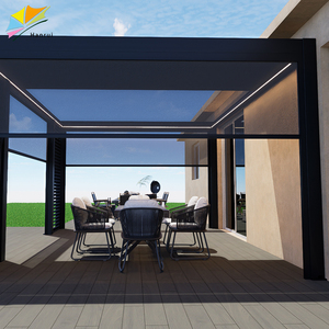 Villa Design Motorisé Aluminium Double Toit Auvent Pavillon Pergola Gazebo Afrique du Sud Extérieur 3x4 6x4 - Product Image 6
