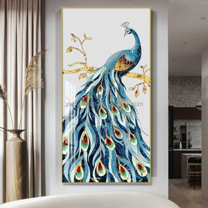 Affiches avec <span class=keywords><strong>paon</strong></span> <span class=keywords><strong>vert</strong></span> doré et Noble, 7 pièces d'impressions abstraites, décoration artistique murale, <span class=keywords><strong>peinture</strong></span> suspendue - Product Image 4