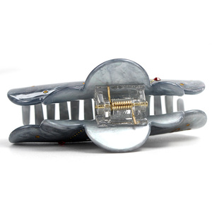 YIYI strass fermagli per capelli segno zodiacale LEO punto di diamante disegno di testo da donna pince cheveux Grey grandi capelli coreani - Product Image 5