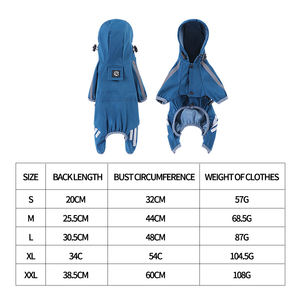 Venta al por mayor impermeable reflectante raya perro impermeable - Product Image 4