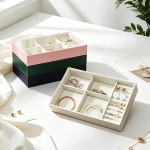 JINSKY Portable Travel Jewelry <b>Box</b> Organizer For Earrings Necklaces Rings And Other <b>Small</b> Accessories Gift <b>Box</b> For Women - Product Image 5