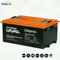 Batería LiFePO4 Calefactable 48V 105AH 5KW Grado A 6000+ Ciclos Profundos para Carro de Golf con BMS Inteligente RS485 Conector Anderson CE RoHS IP67 OEM ODM