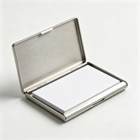 Porte-cartes de visite léger en aluminium, étui métallique personnalisé pour cartes de visite avec logo, fabriqué selon votre dessin