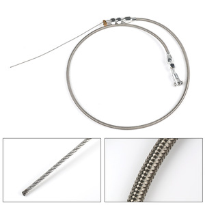 <b>Throttle</b> <b>Cable</b> Kit 36-inch And 24-inch Braided Stainless Steel For Chevrolet 1997-2007 Replacement Repair - Product Image 3