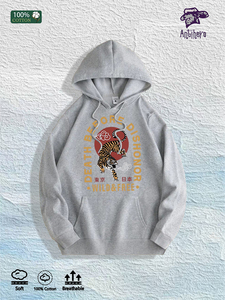 Entrepôt local américain : sweat à capuche en coton 100 % avec motif de tigre « Death Before Dishonor », 7 couleurs - Product Image 3