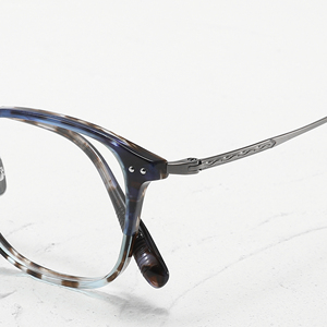 Marble Pattern Full Rim Rectangle <b>Eyeglasses</b> Titanium <b>Frame</b> Unisex Modern Anti-Uv Lightweight Vision Correction <b>Frames</b> - Product Image 3