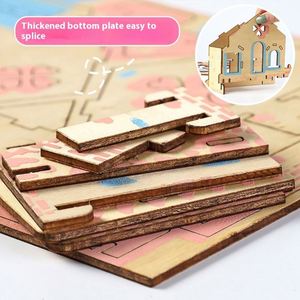 Avion en bois 3D stéréo, puzzle à construire soi-même, modèle de blocs de construction, jouet éducatif pour étudiants et enfants, cadeau en gros pour enfants - Product Image 3