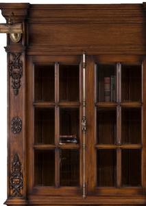 Vitrine de salon en bois massif d'acajou antique, écologique, de luxe, sculptée à la main, pour l'art chinois, les objets de collection, la maison - Product Image 2