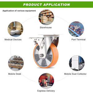 Fabrikneues <span class=keywords><strong>Design</strong></span> 3 4 5 6 8 Zoll mittelschwere Edelstahl rollen Schwenkbares Lenkrad zum Verkauf - Product Image 6