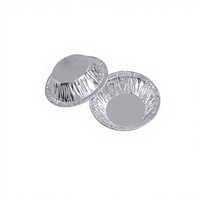 Moule à tarte rond jetable en aluminium, compatible congélateur et four, avec couvercle en aluminium, pour tarte aux œufs, fournitures de cuisson