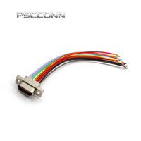 Connecteur électrique micro-rectangulaire haute température PSCCONN série J30J, 9, 15, 25, 51 broches, prise et fiche