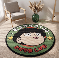 Tapis ronds en gros au design anime, tapis tuftés découpés sur mesure antidérapants pour salon et salle de bain