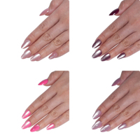 Uñas Postizas Adhesivas de ABS Virgen con Diseño Floral en Relieve 3D de Bailarina, Aspecto Natural y Precisión Especial para Ceremonias y Fiestas Nupciales