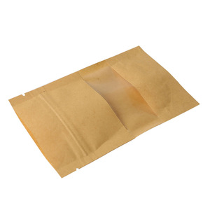 Chất lượng cao nâu kraft túi giấy Ziplock trái cây sấy khô Trà coffeebagwholesale đứng lên túi với cửa sổ - Product Image 2