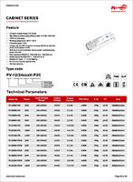 Fuente de Alimentación LED para Gabinetes, CE/CB 150W PF0.95, Puerto DuPont, PFC, 200-240VAC-24VDC, IP20, Voltaje Constante