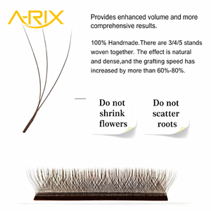 Extensions de cils A-RIX marron en forme de W, 3D 4D 5D, en cheveux synthétiques faits à la main, plateau de cils naturels et doux pour usage professionnel en salon - Product Image 4