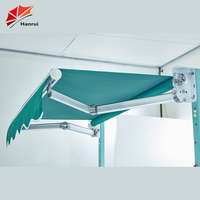 Auvent rétractable motorisé, tissu acrylique, télécommande, cadre en alliage d'aluminium durable, ombrage extérieur pour villa et patio