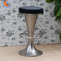 Tabouret de bar rétro américain en acier inoxydable, alternative créative et simple aux tables et chaises de bar