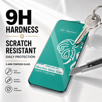 Protection d'écran en verre trempé pour iPhone 13 Pro Max, revêtement électrolytique AF, revêtement oléophobe, dureté 9H, résistant aux rayures