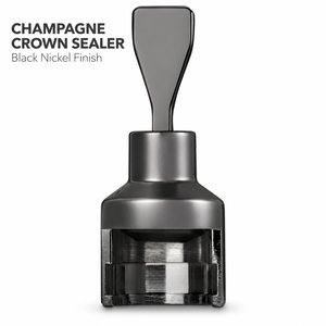 Bouchon de bouteille de champagne finition nickel noir, scellant à couronne pour bouteilles de vin mousseux - Product Image 3