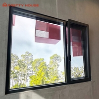 Fenêtre à battant moderne insonorisée à double vitrage trempé, résistante aux intempéries, à persiennes inversées, pour maison passive