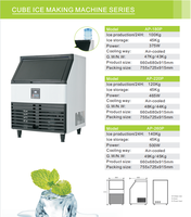 Machine à glaçons automatique commerciale de 120kg prix d'affaires maison magasin d'alimentation 220v bloc de glace automatique faisant la Machine
