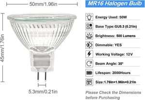 หลอดไฟ LED MR16 ขนาด 5.3 มม. ฐานพลาสติก ไฟฉุกเฉินพร้อมรีโมทคอนโทรล สำหรับตั้งแคมป์และไฟสปอตไลท์/โคมไฟ - Product Image 2