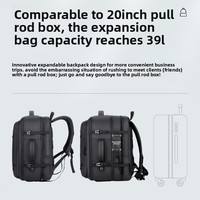 Sac à dos extensible pour ordinateur portable 17 pouces, étanche, pour affaires et voyages, grande capacité, sac de voyage pour homme, sac à dos de jour pour l'embarquement